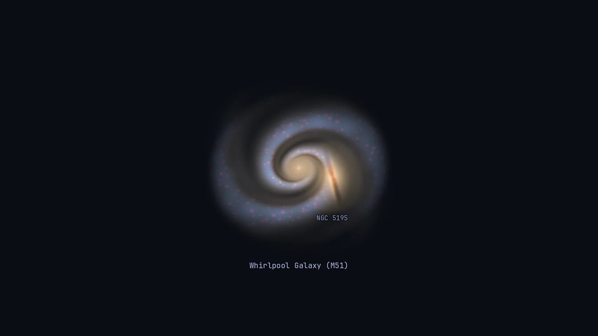 The Whirlpool Galaxy M51 and its companion NGC 5195